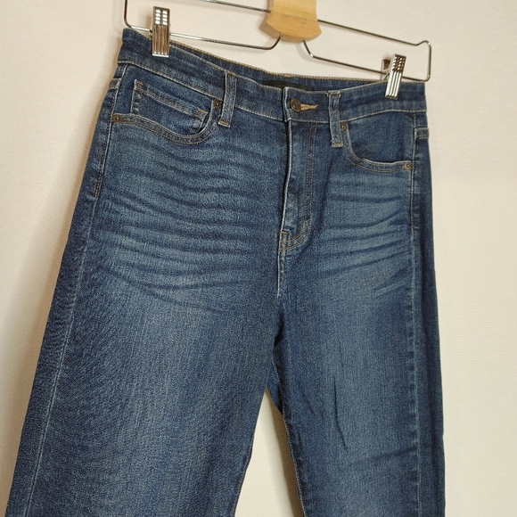Uniqlo Jeans Skinny Straight High‎ Rise Medium Dark Wash Cotton Spandex 26 - Picture 4 of 8